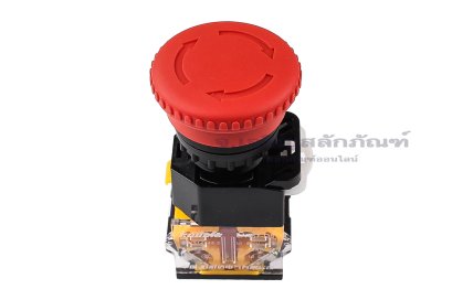 [E] สวิตช์ปุ่มกด หยุดฉุกเฉิน ปุ่มสีแดงศรสีแดง LA167-D8-11ZS ขนาด 22 mm รุ่น 2NC